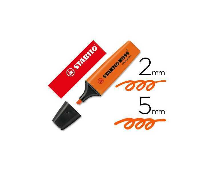 Rotulador stabilo boss fluorescente 70 naranja