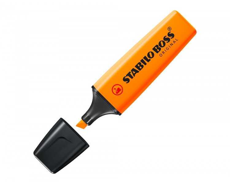 Rotulador stabilo boss fluorescente 70 naranja