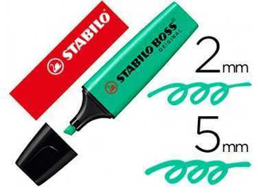 Rotulador stabilo boss fluorescente 70 turquesa