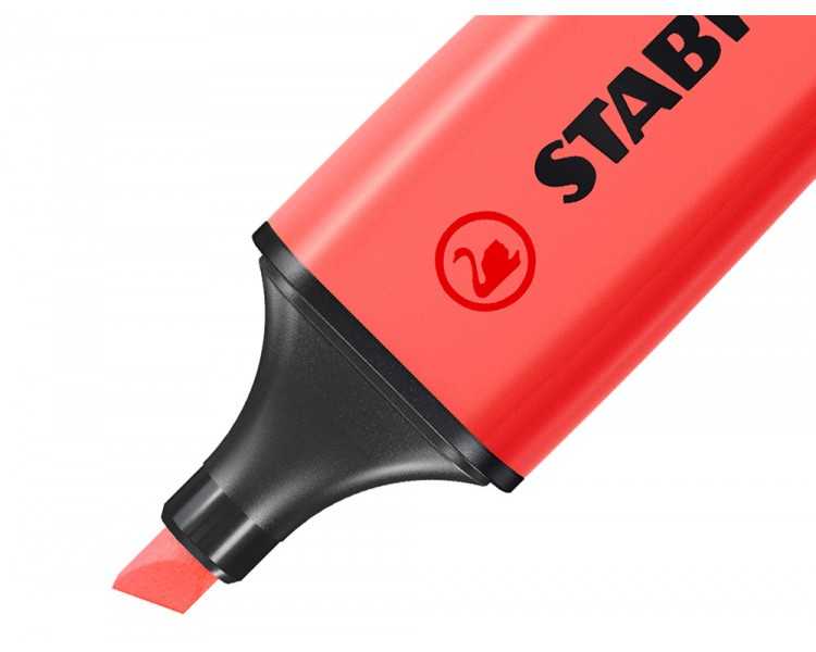 Rotulador stabilo boss fluorescente 70 rojo