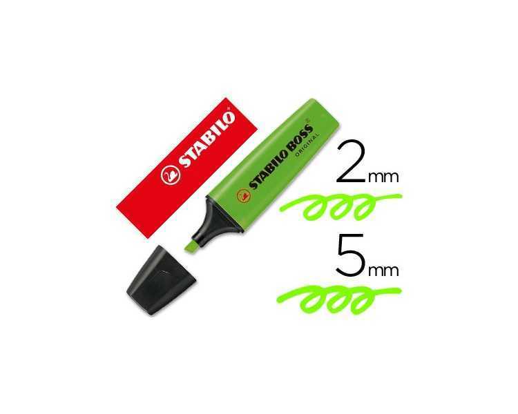 Rotulador stabilo boss fluorescente 70 verde