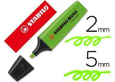 Rotulador stabilo boss fluorescente 70 verde