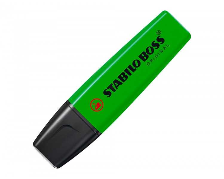 Rotulador stabilo boss fluorescente 70 verde