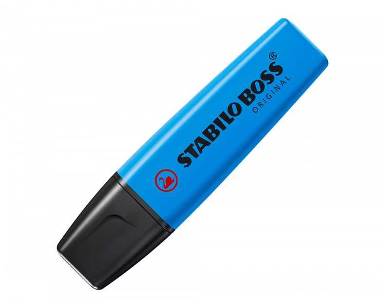 Rotulador stabilo boss fluorescente 70 azul