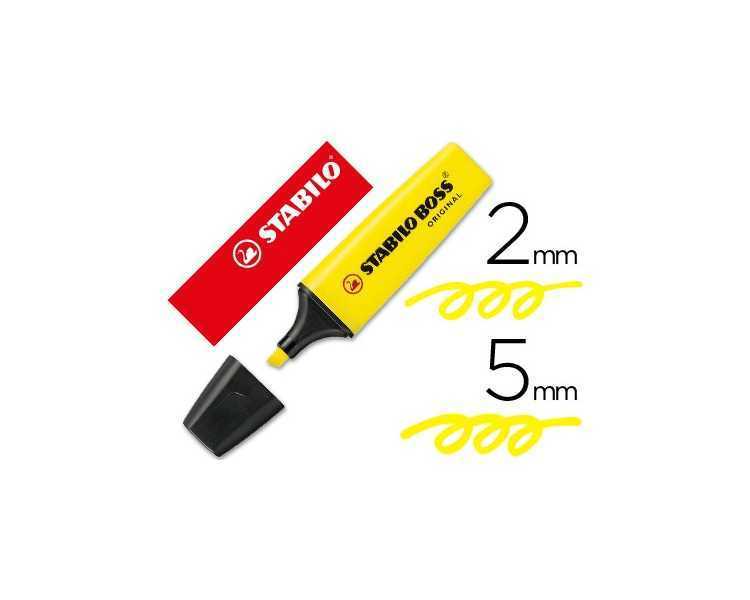 Rotulador stabilo boss fluorescente 70 amarillo