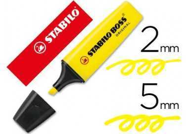 Rotulador stabilo boss fluorescente 70 amarillo