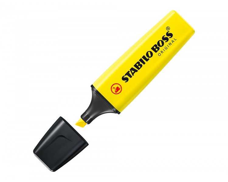 Rotulador stabilo boss fluorescente 70 amarillo