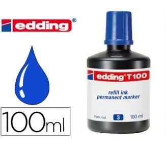 Tinta rotulador edding t-100 azul bote 100 ml