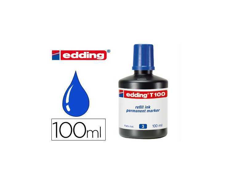Tinta rotulador edding t-100 azul bote 100 ml
