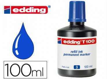 Tinta rotulador edding t-100 azul bote 100 ml
