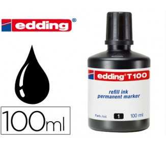 Tinta rotulador edding t-100 negro bote 100 ml