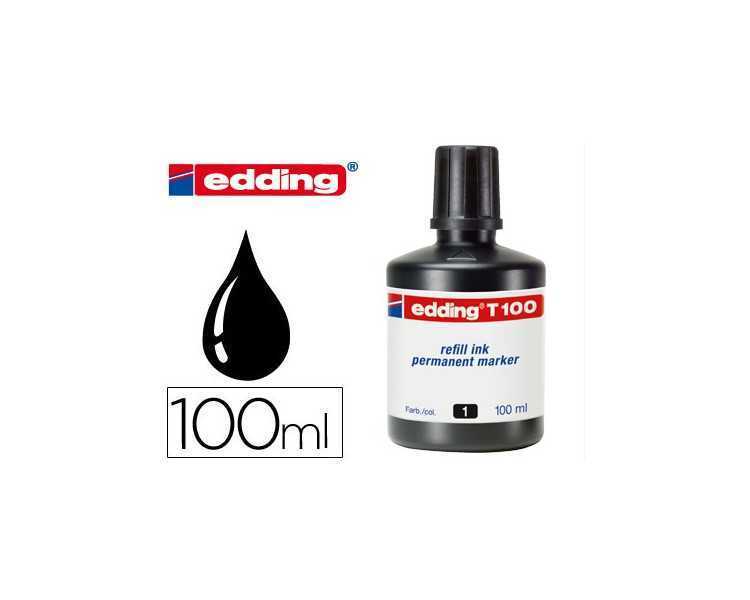 Tinta rotulador edding t-100 negro bote 100 ml