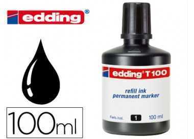 Tinta rotulador edding t-100 negro bote 100 ml