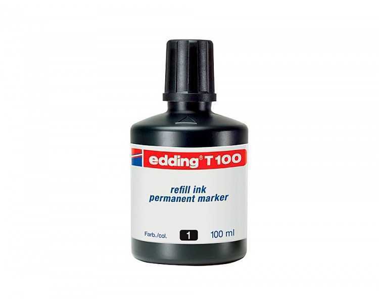 Tinta rotulador edding t-100 negro bote 100 ml
