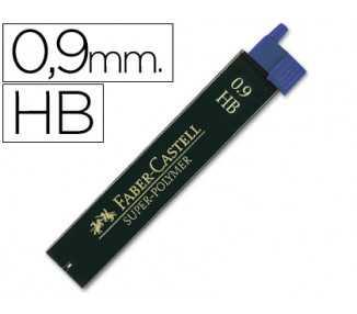 Minas faber grafito 9069 0,9 mm hb estuche de 12 minas