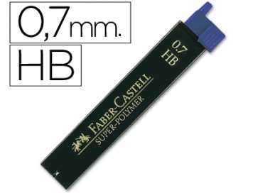 Minas faber grafito 9067 0,7 mm hb estuche de 12 minas