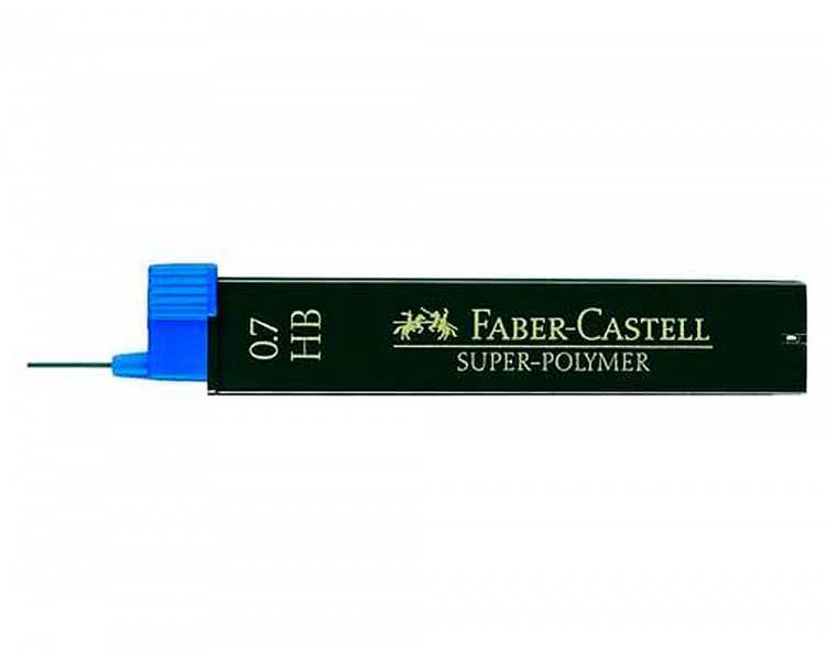 Minas faber grafito 9067 0,7 mm hb estuche de 12 minas