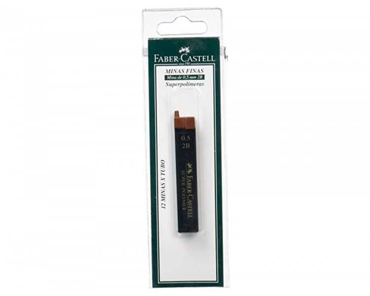 Minas faber grafito 9065 0,5 mm hb estuche de 12 minas