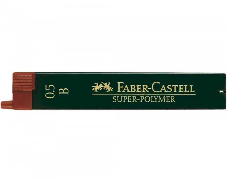 Minas faber grafito 9065 0,5 mm b estuche de 12 minas