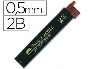 Minas faber grafito 9065 0,5 mm 2b estuche de 12 minas