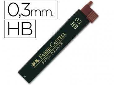 Minas faber grafito 9063 0,3 mm hb estuche de 12 minas