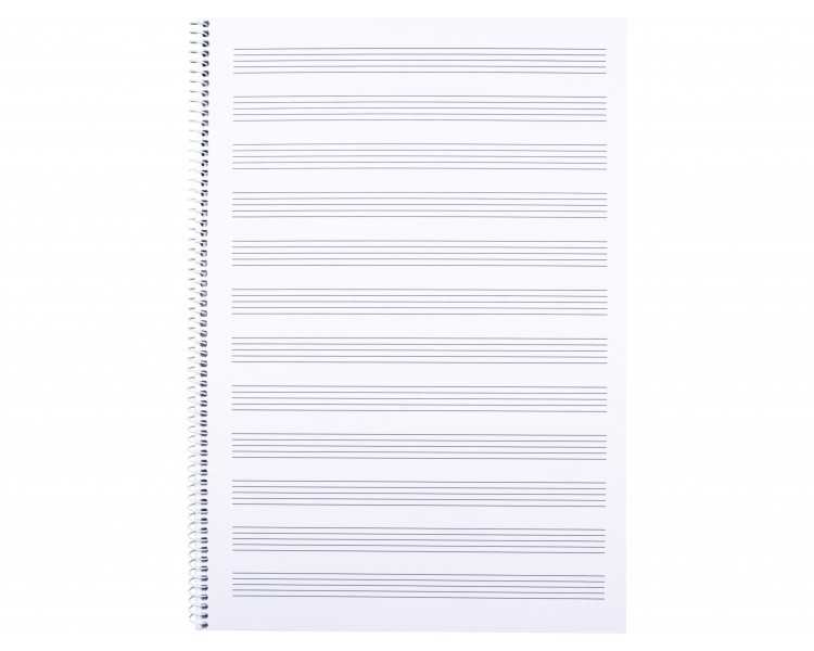 Bloc musica liderpapel pentagrama 3mm folio 20 hojas 100g/m2