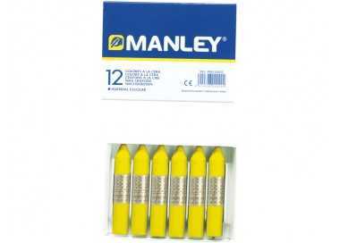 Lapices cera manley unicolor amarillo limon n.2 caja de 12 unidades Lapices cera manley unicolor amarillo limon n.2 caja de 12 unidades