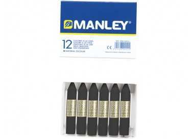 Lapices cera manley unicolor negro n.30 caja de 12 unidades Lapices cera manley unicolor negro n.30 caja de 12 unidades