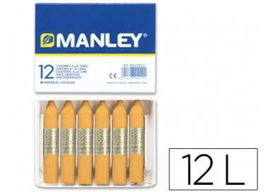 Lapices cera manley unicolor ocre n.26 caja de 12 unidades