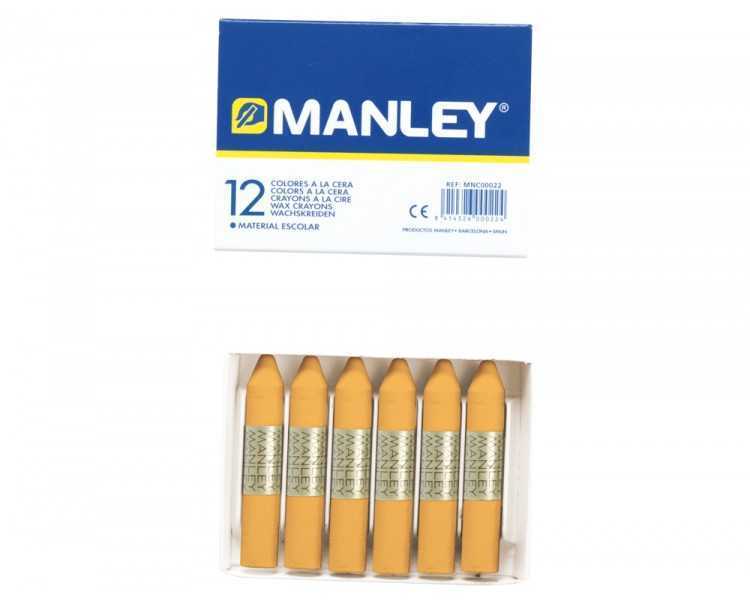 Lapices cera manley unicolor ocre n.26 caja de 12 unidades