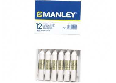 Lapices cera manley unicolor blanco n.1 caja de 12 unidades