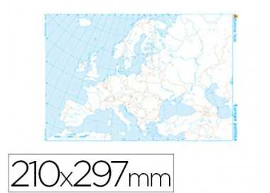 Mapa mudo b/n din a4 europa politico