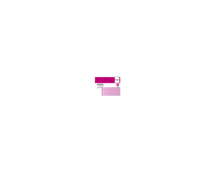 Talonario liderpapel mostrador 50x110 mm tl11 rosa con matriz