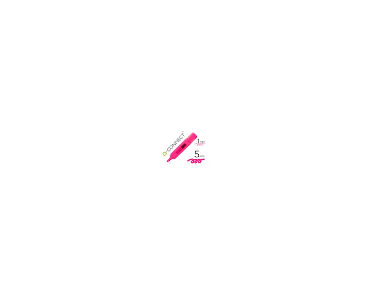 Rotulador q-connect fluorescente rosa punta biselada