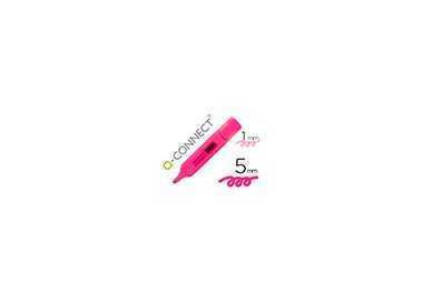 Rotulador q-connect fluorescente rosa punta biselada Rotulador q-connect fluorescente rosa punta biselada