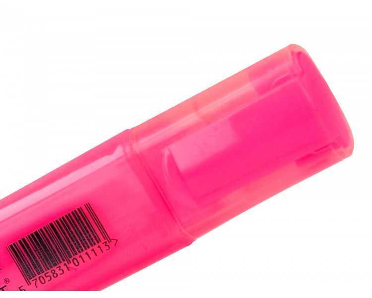 Rotulador q-connect fluorescente rosa punta biselada