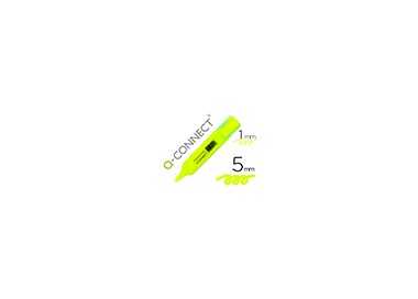 Rotulador q-connect fluorescente amarillo punta biselada