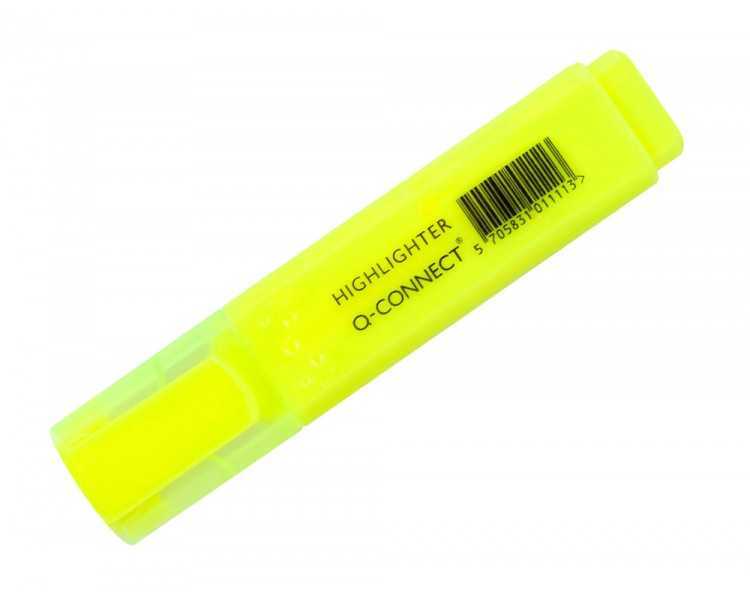 Rotulador q-connect fluorescente amarillo punta biselada