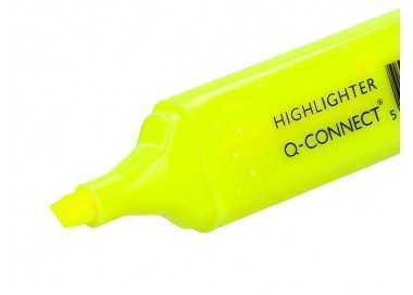 Rotulador q-connect fluorescente amarillo punta biselada