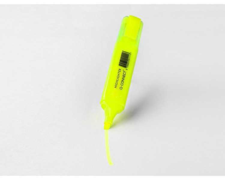 Rotulador q-connect fluorescente amarillo punta biselada