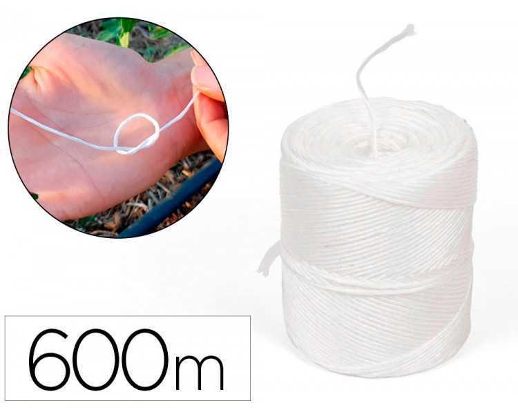 Cuerda rafia liderpapel color blanco rollo de 600 metros