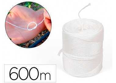 Cuerda rafia liderpapel color blanco rollo de 600 metros