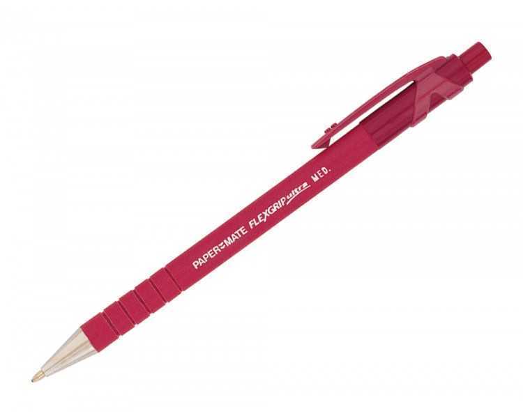Boligrafo flexgrip retractil rojo