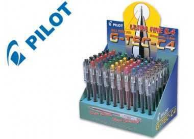 Boligrafo pilot punta aguja g-tec-c4 expositor de 60 unidades