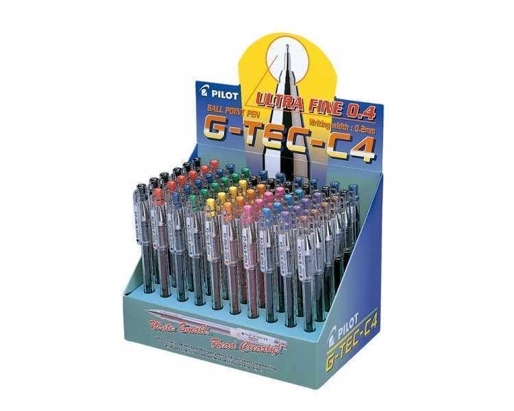 Boligrafo pilot punta aguja g-tec-c4 expositor de 60 unidades