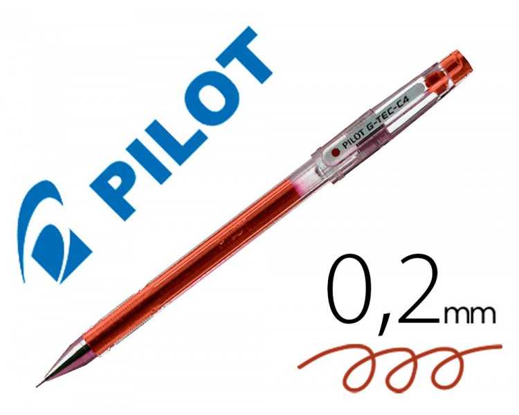 Boligrafo pilot punta aguja g-tec-c4 rojo
