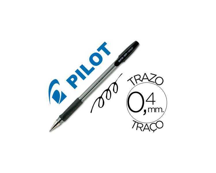 Boligrafo pilot bps-gp negro sujecion de caucho tinta base de aceite con capuchon