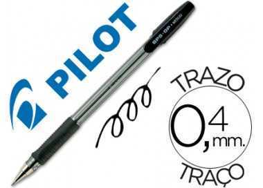 Boligrafo pilot bps-gp negro sujecion de caucho tinta base de aceite con capuchon