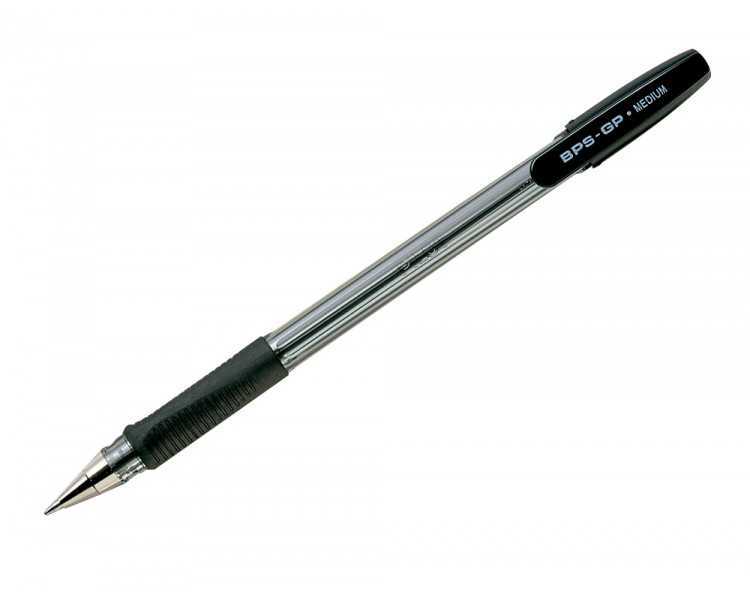 Boligrafo pilot bps-gp negro sujecion de caucho tinta base de aceite con capuchon