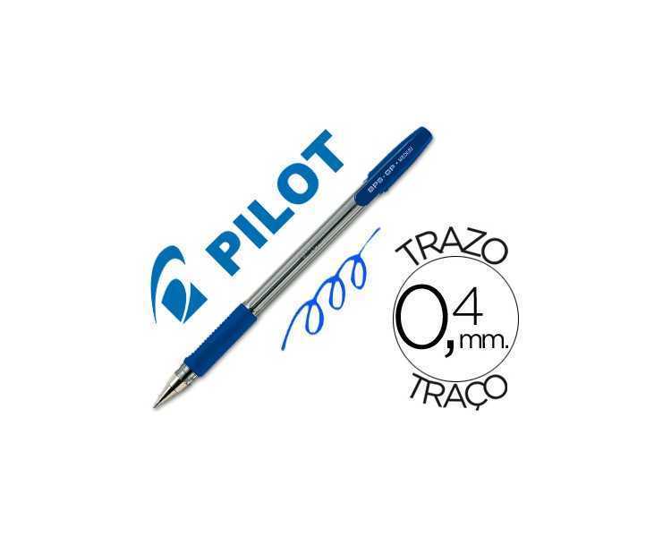 Boligrafo pilot bps-gp azul sujecion de caucho tinta base de aceite con capuchon